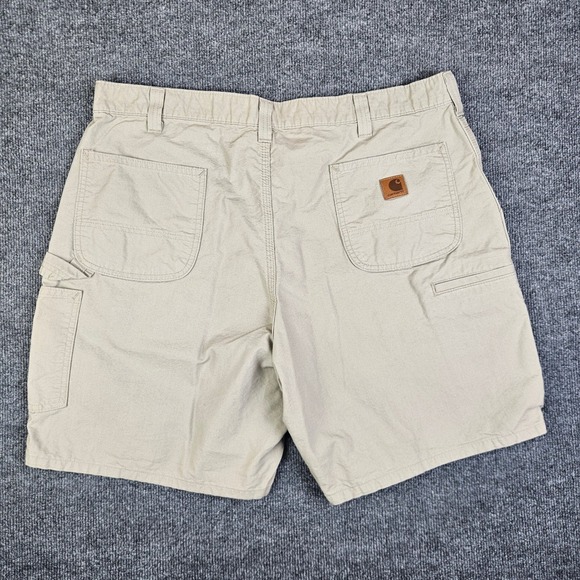 Carhartt Canvas Cell Phone Work Short Men 40 Tan B144 Loose Original Fit Utility - Picture 7 of 7